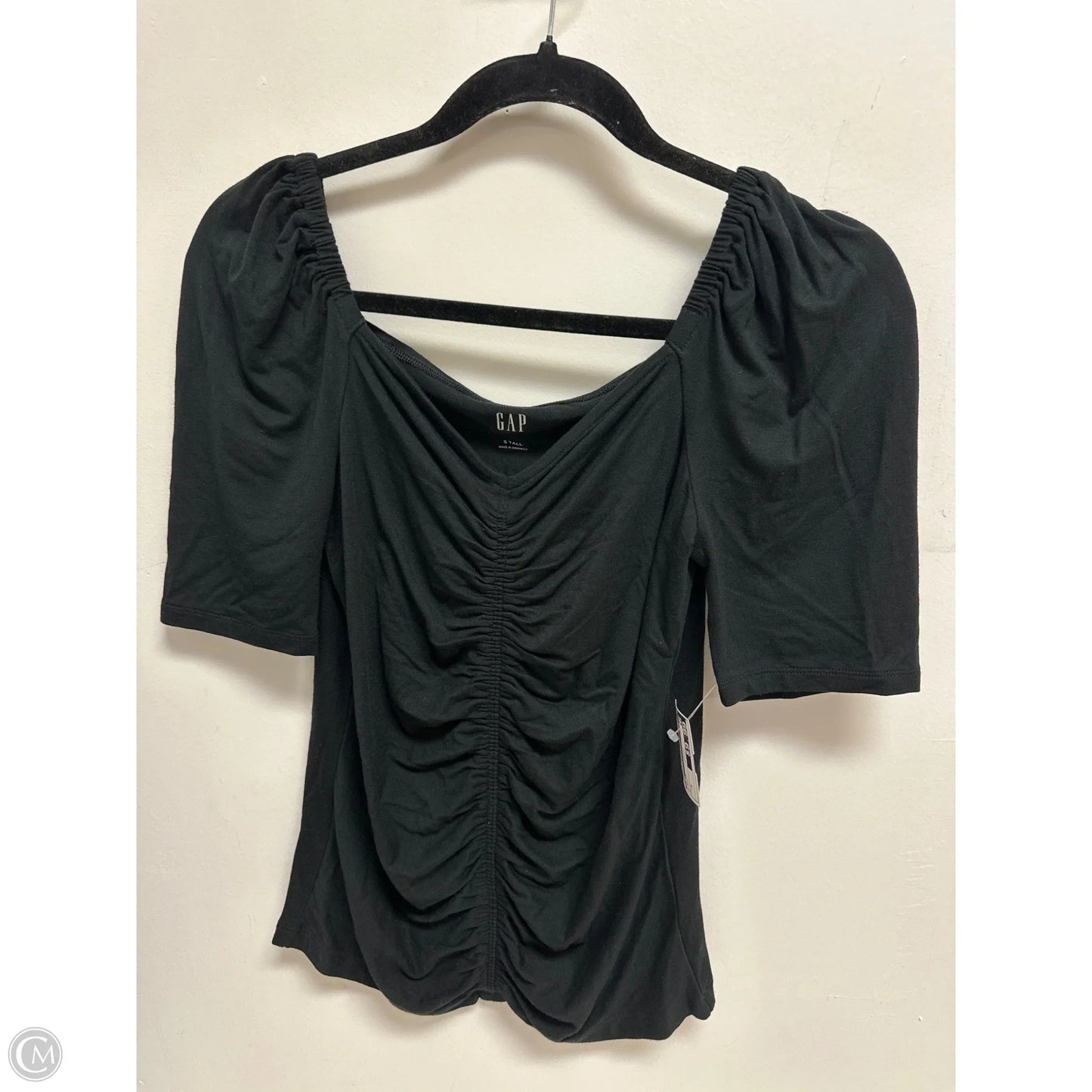 Top Short Sleeve By Gap In Black, Size: S