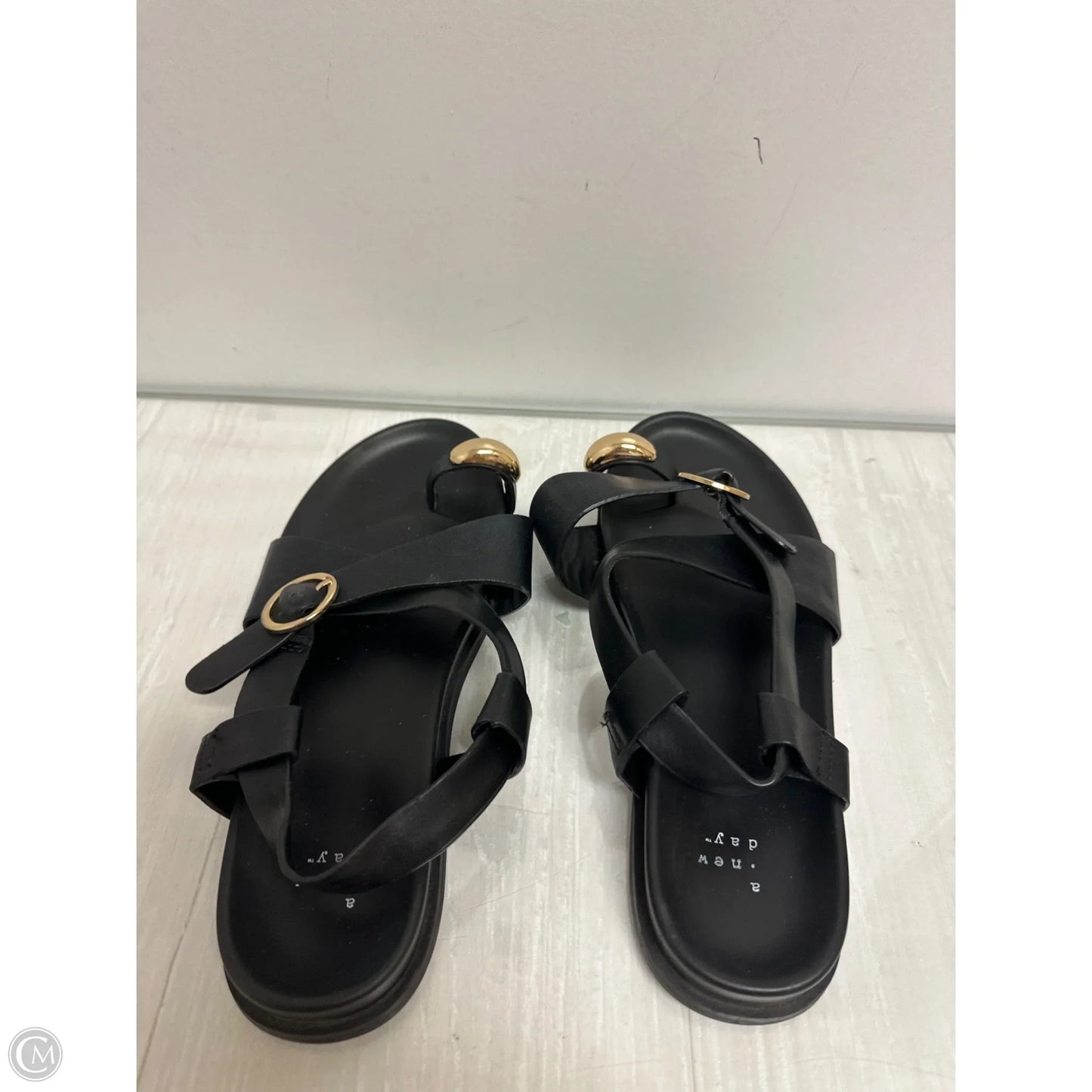 Sandals Flats By A New Day In Black, Size: 8.5