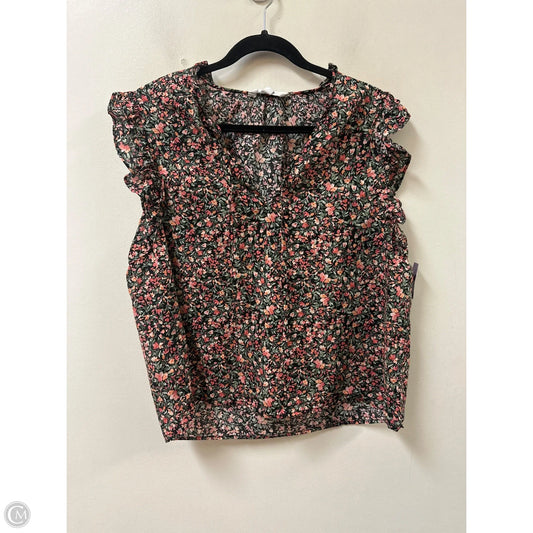Top Short Sleeve By Bb Dakota In Floral Print, Size: 1x