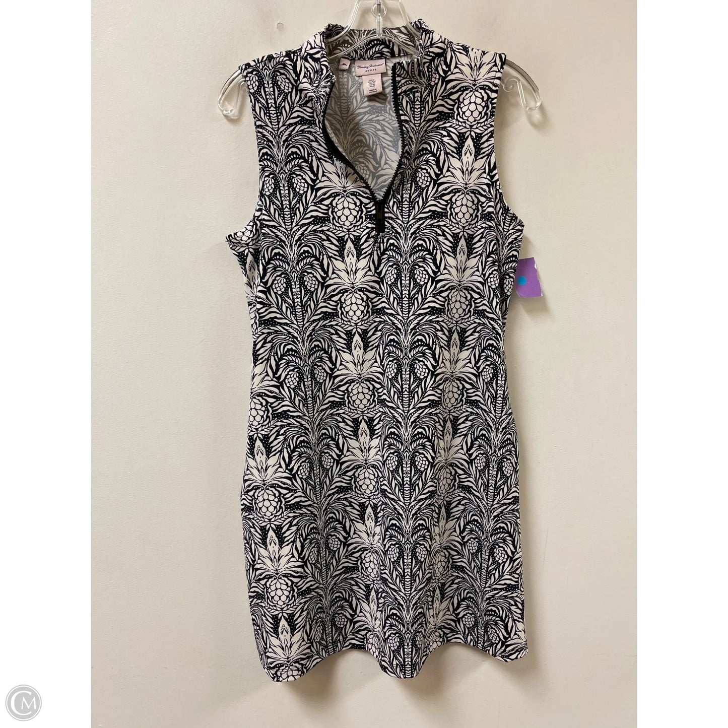 Dress Casual Midi By Clothes Mentor In Black & Cream, Size: M