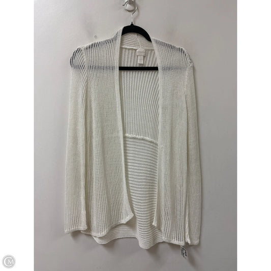 Sweater Cardigan By Chicos In Cream, Size: M
