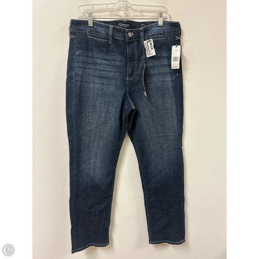 Jeans Skinny By Liverpool In Blue Denim, Size: 14