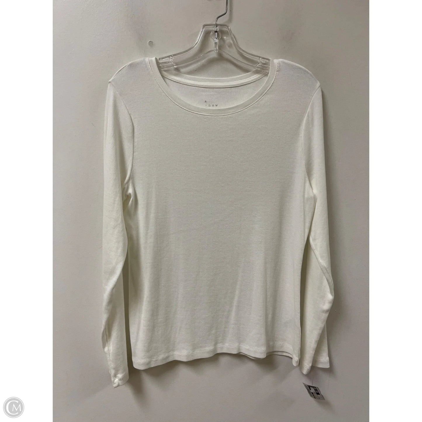 Top Long Sleeve By A New Day In White, Size: L