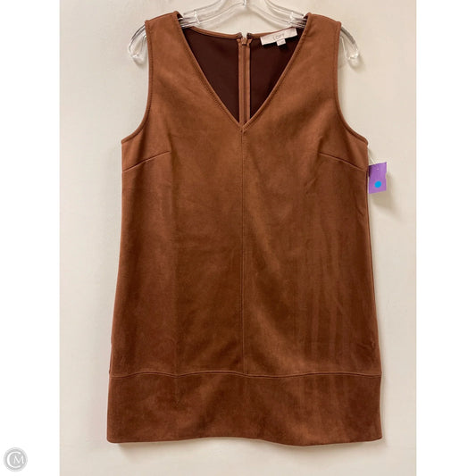 Dress Casual Midi By Chicos In Brown, Size: M