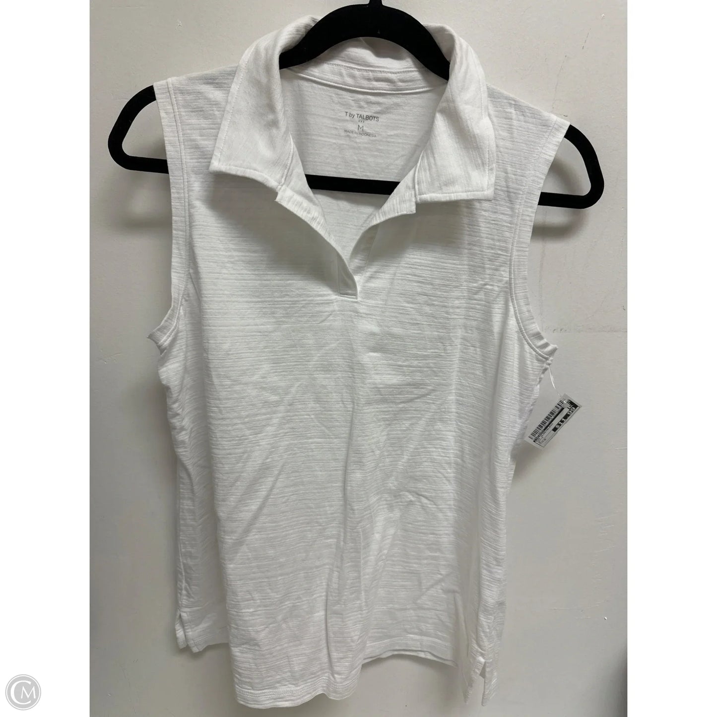 Top Sleeveless By Talbots In White, Size: M