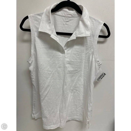 Top Sleeveless By Talbots In White, Size: M