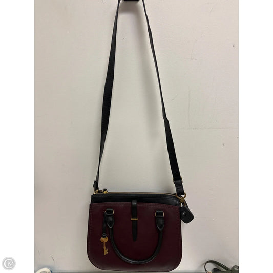 Handbag Leather By Fossil, Size: Large