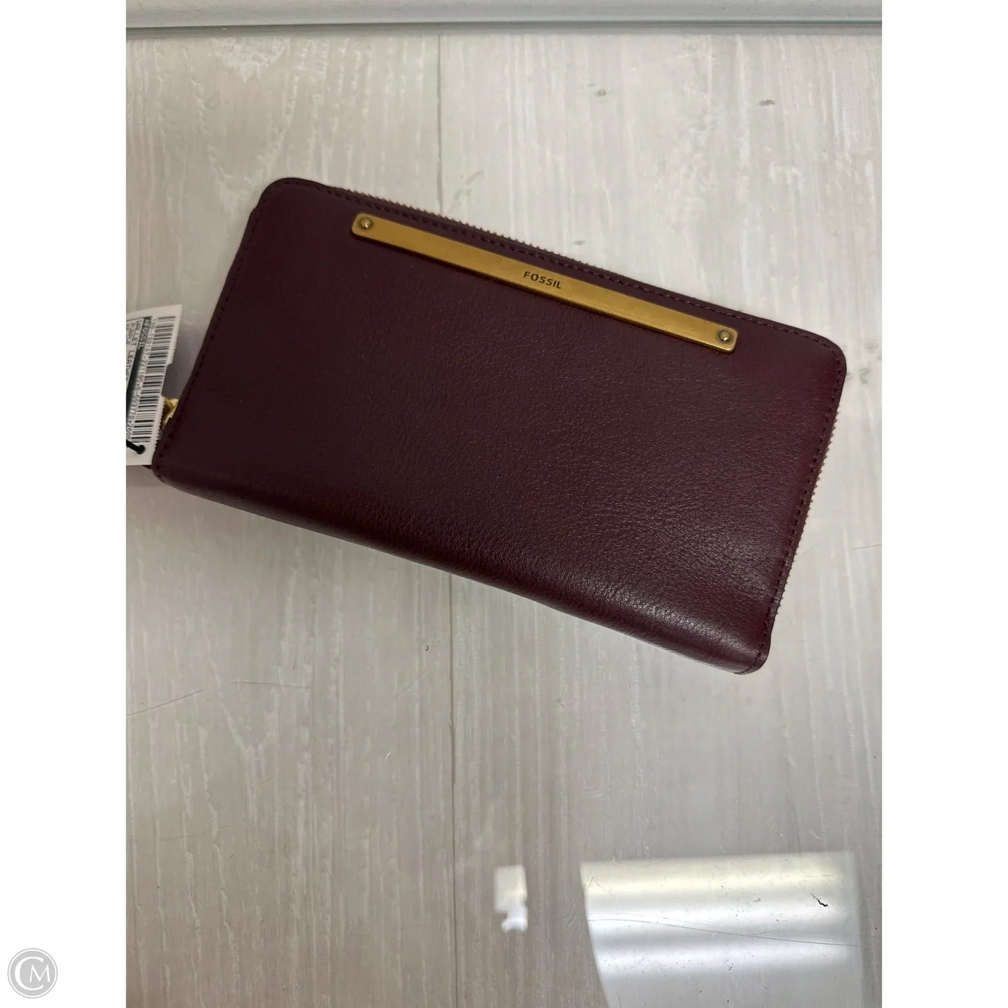 Wallet Leather By Fossil, Size: Large