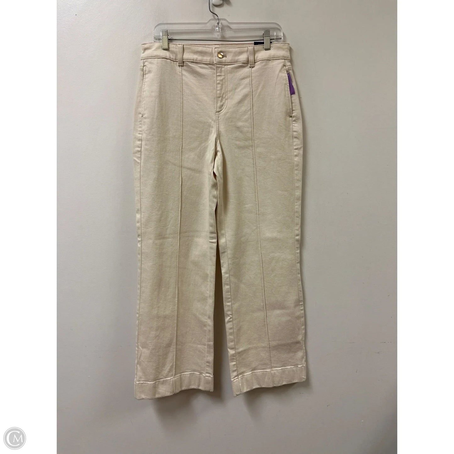 Jeans Wide Leg By Talbots In Cream, Size: 8