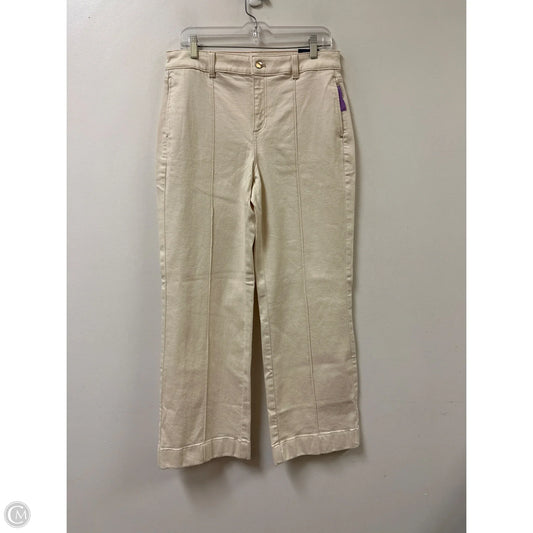 Jeans Wide Leg By Talbots In Cream, Size: 8