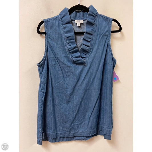 Top Sleeveless By Crown And Ivy In Blue, Size: L
