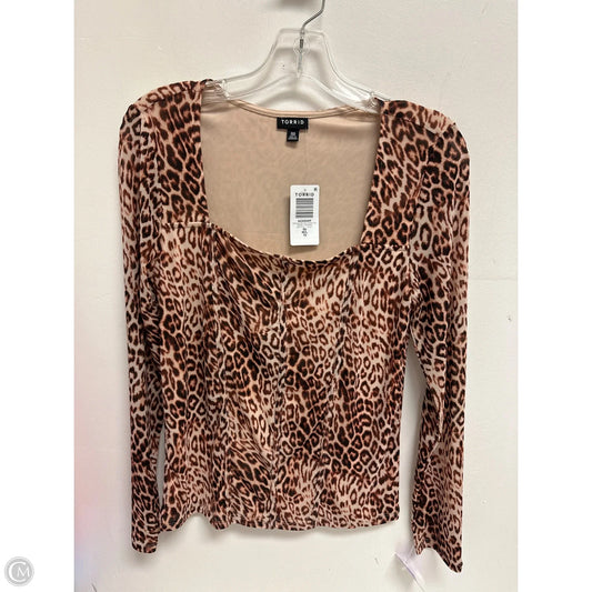 Top Long Sleeve By Torrid In Animal Print, Size: L