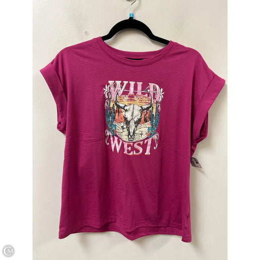 Top Short Sleeve By Jessica Simpson In Pink, Size: M
