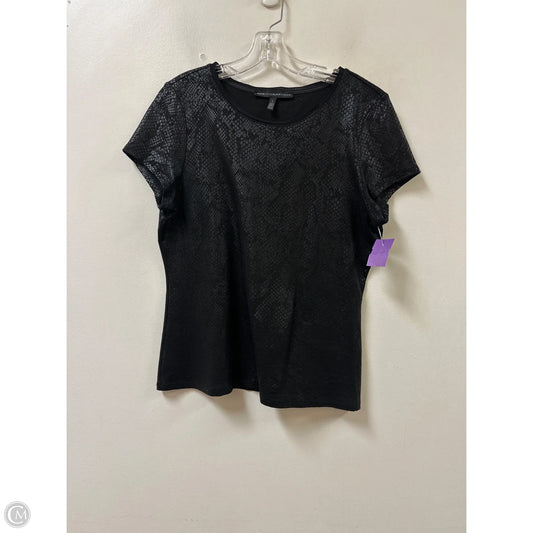 Top Short Sleeve By White House Black Market In Black, Size: L