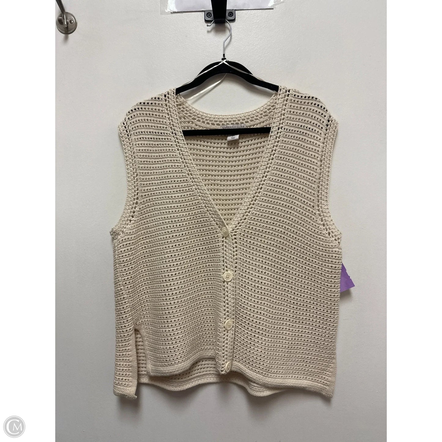 Vest Other By Sincerely Jules In Cream, Size: L