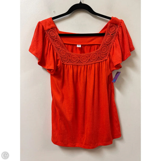 Top Short Sleeve By Old Navy In Orange, Size: Xs