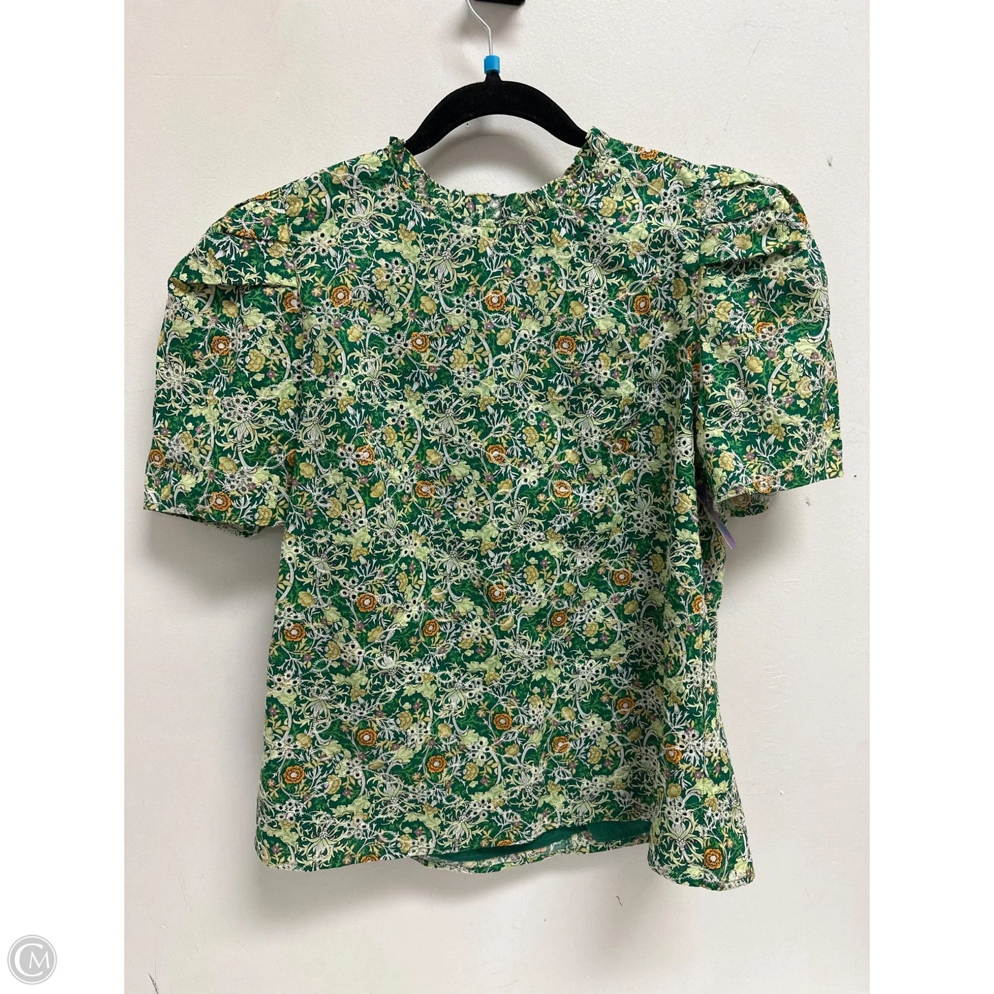 Top Short Sleeve By Cmc In Green, Size: M