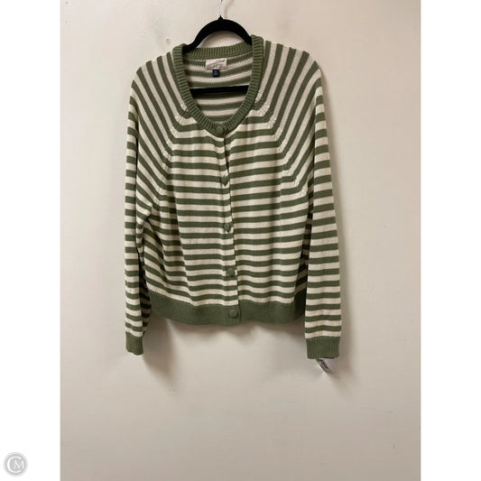 Sweater Cardigan By Universal Thread In Green, Size: 1x