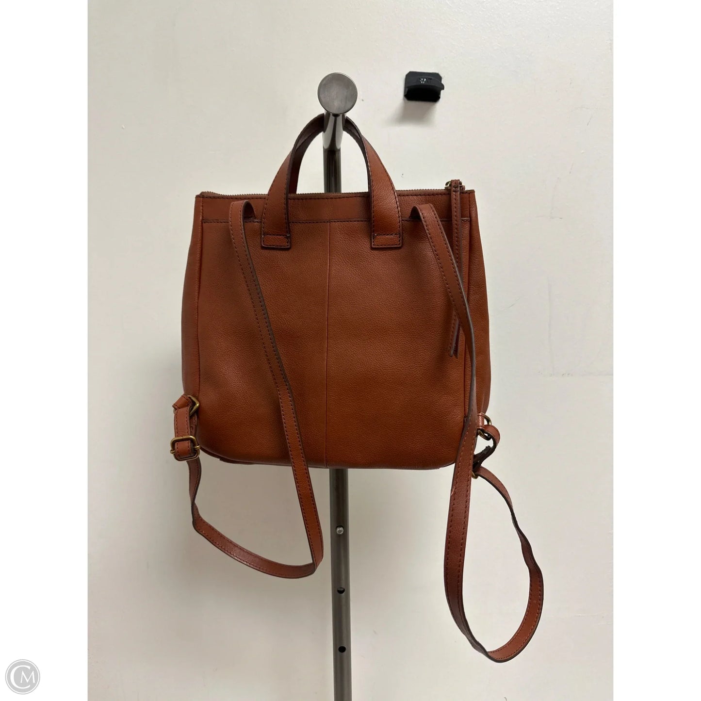 Backpack Leather By Fossil, Size: Medium