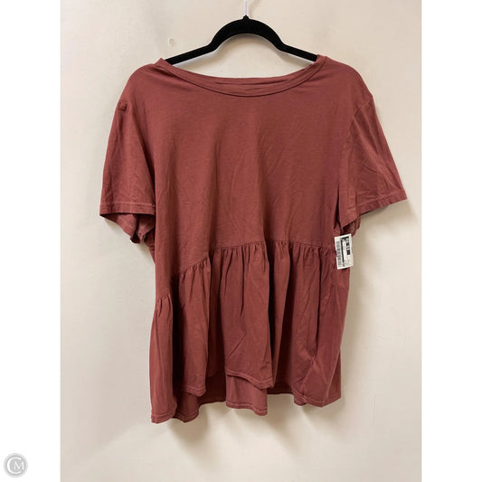 Top Short Sleeve By Gap In Bronze, Size: Xl