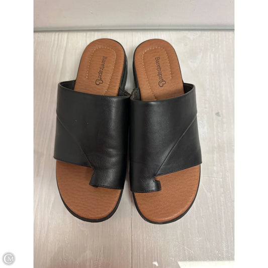 Sandals Heels Wedge By Bare Traps In Black, Size: 6.5