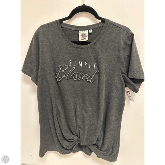 Top Short Sleeve By Clothes Mentor In Grey, Size: Xl
