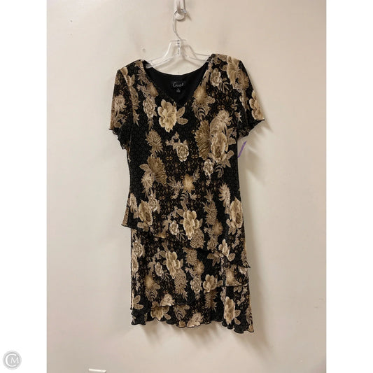 Dress Casual Midi By Connected Apparel In Gold, Size: L