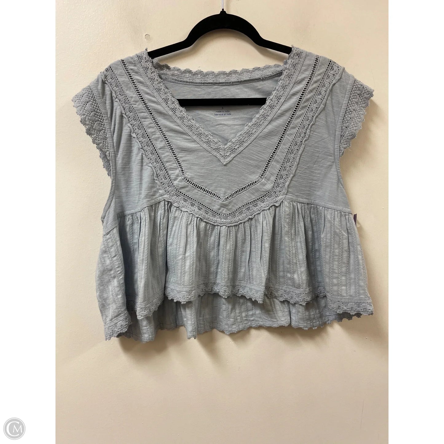 Top Short Sleeve By Pilcro In Blue, Size: S