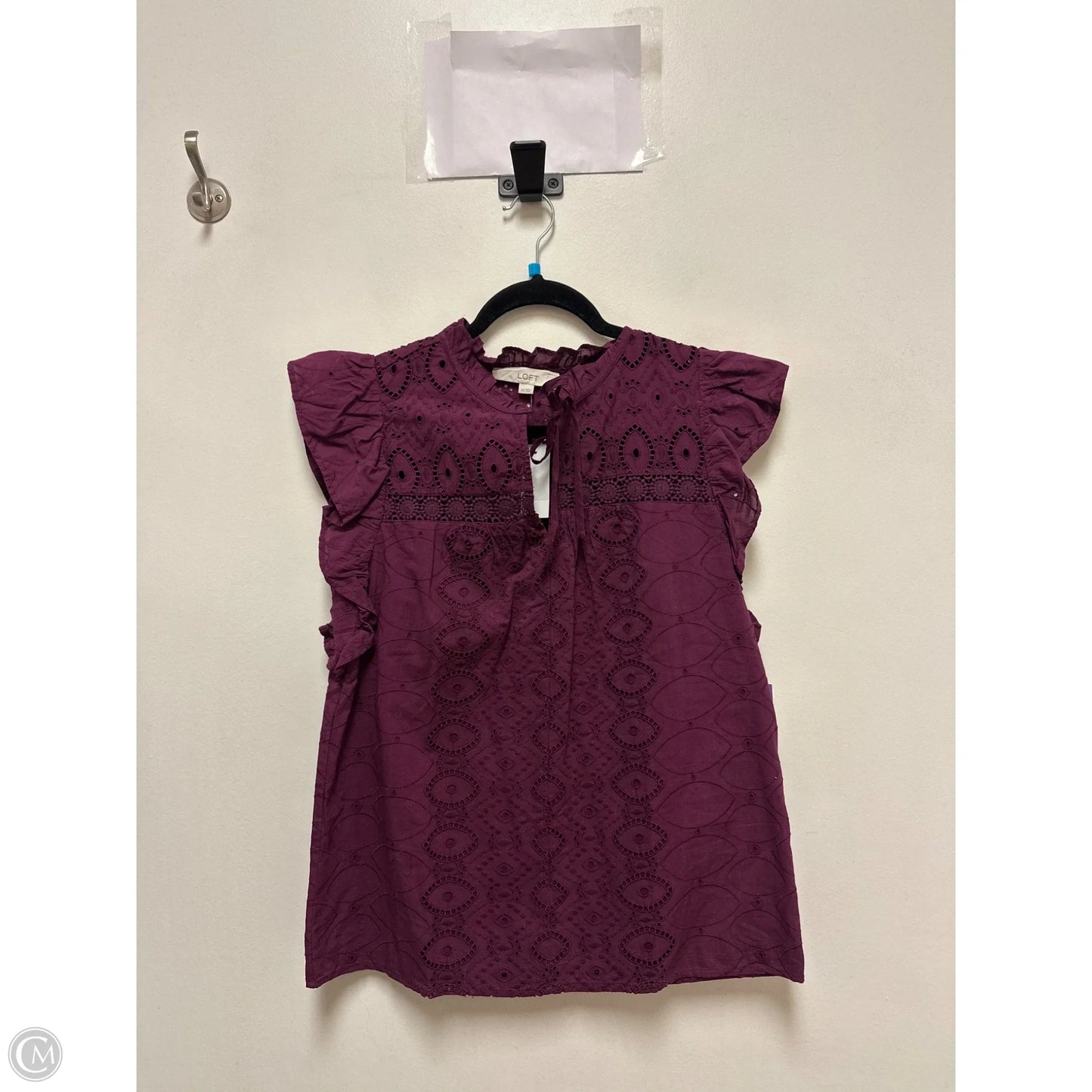 Top Short Sleeve By Loft In Purple, Size: Xs