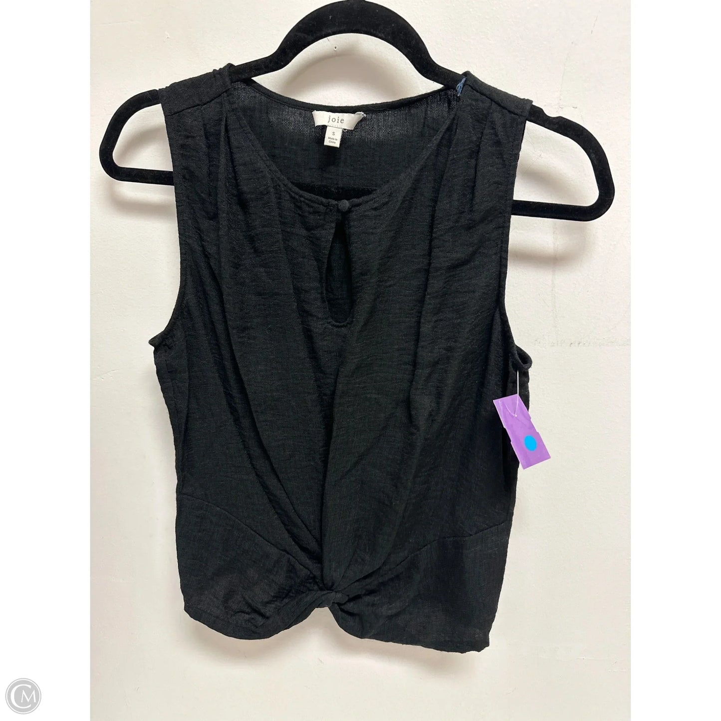 Top Sleeveless By Joie In Black, Size: S