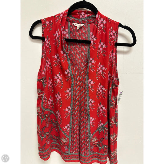 Top Sleeveless By Max Studio In Red, Size: M