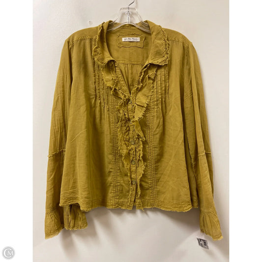Blouse Long Sleeve By We The Free In Yellow, Size: S