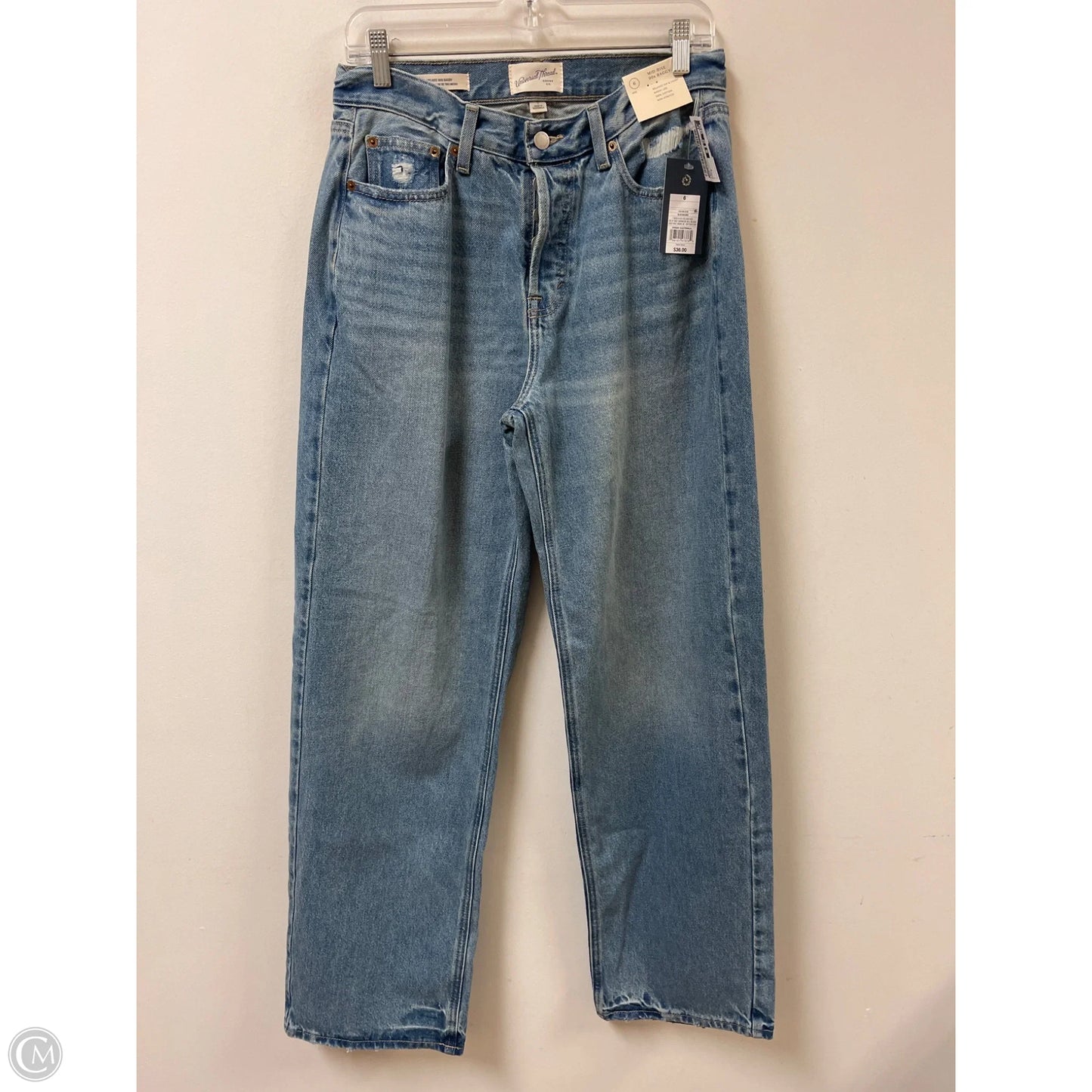 Jeans Straight By Universal Thread In Blue Denim, Size: 6