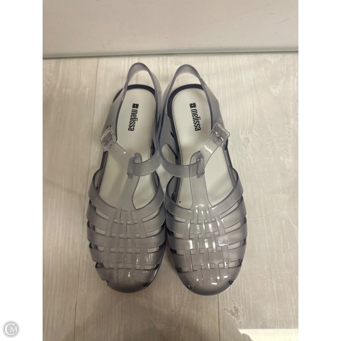 Sandals Flats By Clothes Mentor In Clear, Size: 9