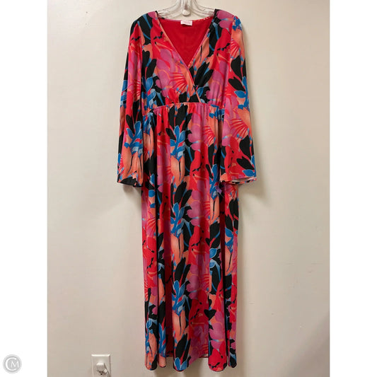 Dress Casual Maxi By Pink Lily In Floral Print, Size: L