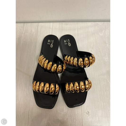 Sandals Flats By Mix No 6 In Black, Size: 10