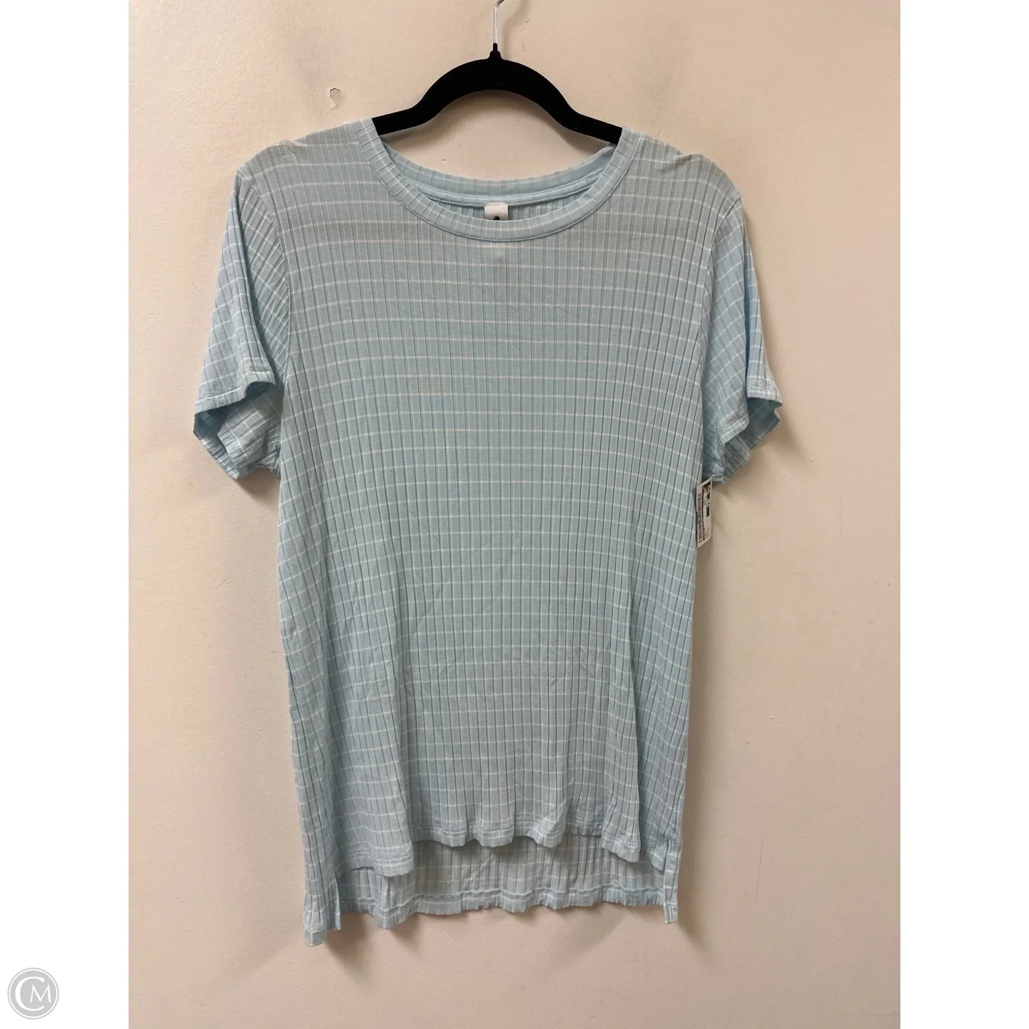 Top Short Sleeve By Yogalicious In Blue, Size: L