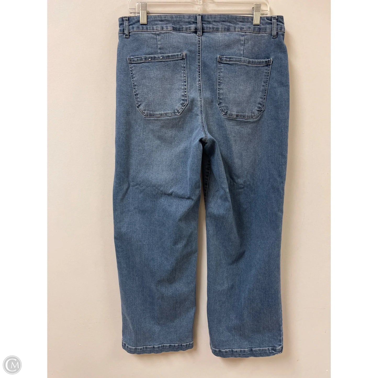 Jeans Wide Leg By D Jeans In Blue Denim, Size: 14