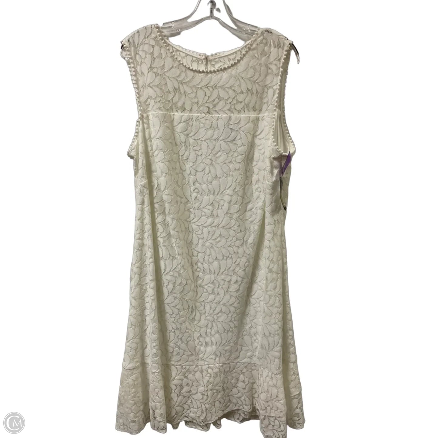 Dress Casual Midi By Jessica Howard In Cream, Size: 1x