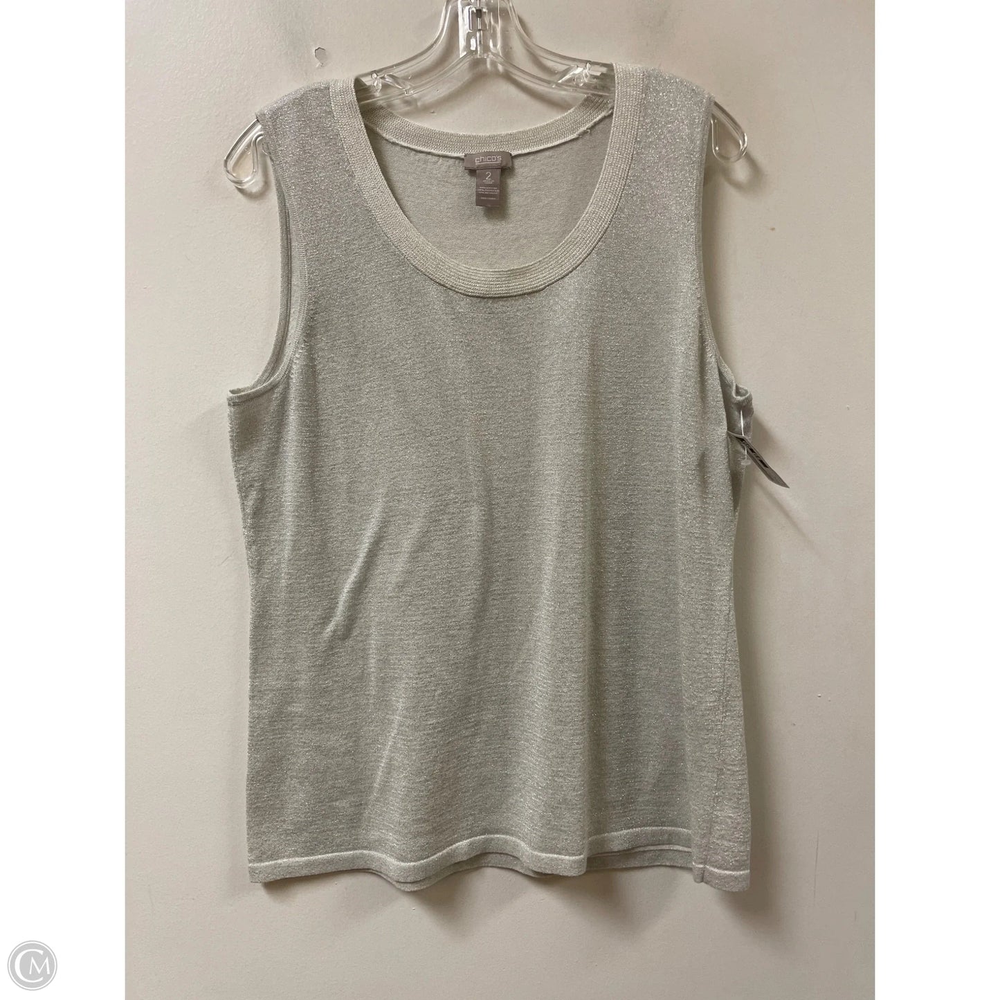 Tank Top By Chicos In Silver, Size: L