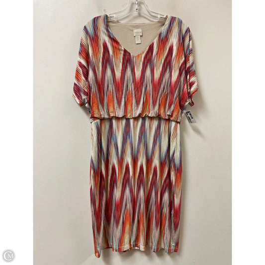 Dress Casual Midi By Chicos In Multi-colored, Size: M