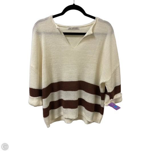 Sweater By Clothes Mentor In Cream, Size: L