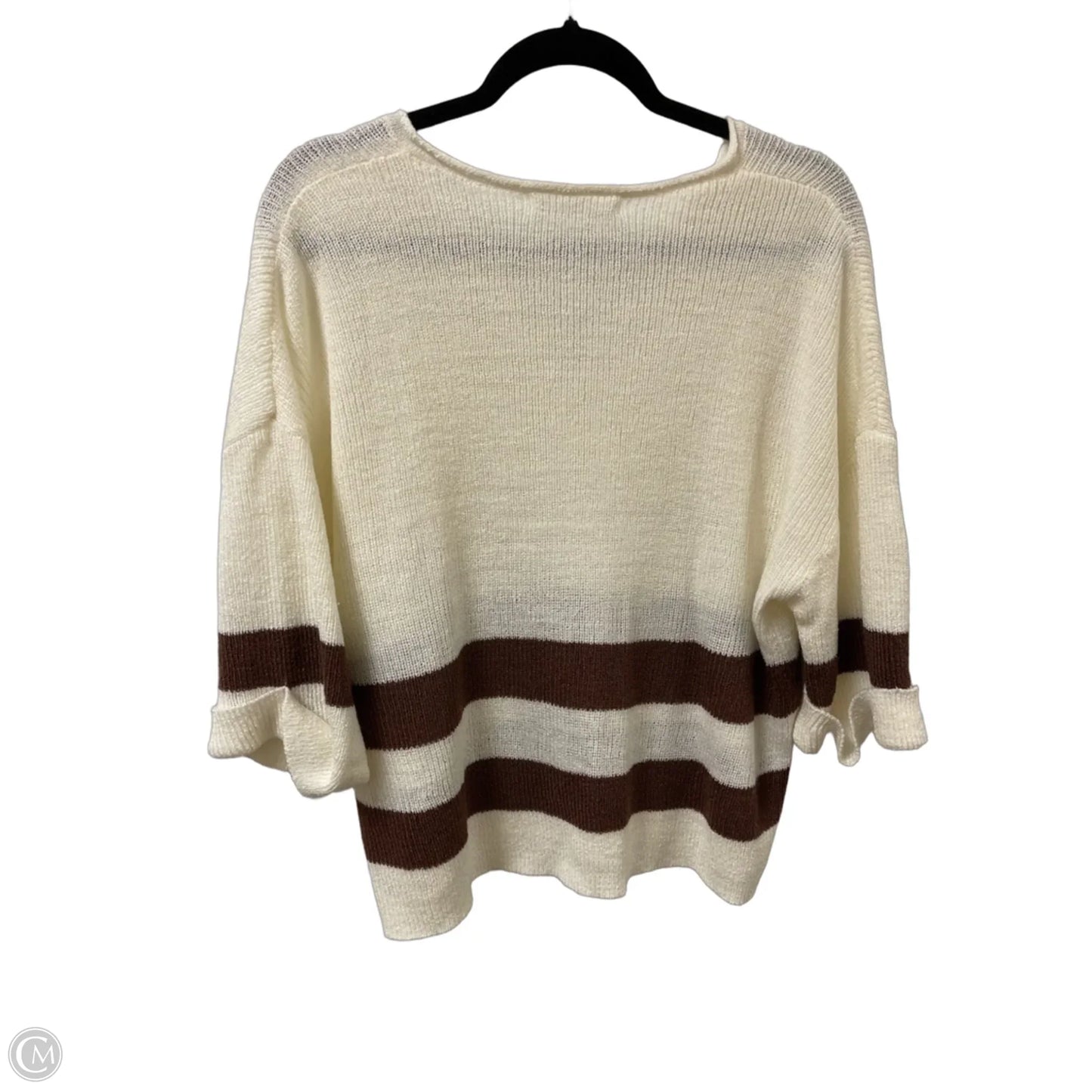 Sweater By Clothes Mentor In Cream, Size: L