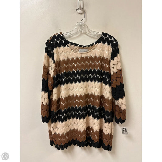 Top Long Sleeve By Alfred Dunner In Brown, Size: L