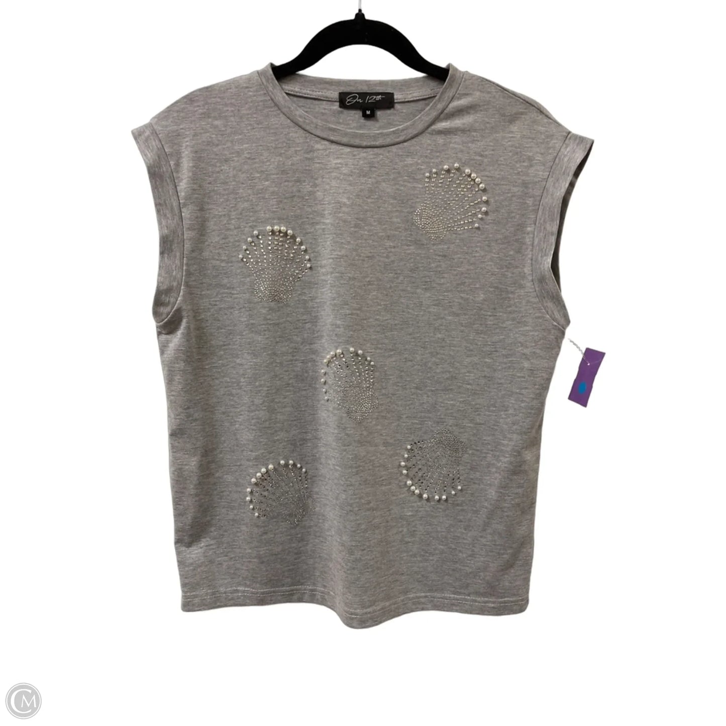 Top Sleeveless By Clothes Mentor In Grey, Size: M