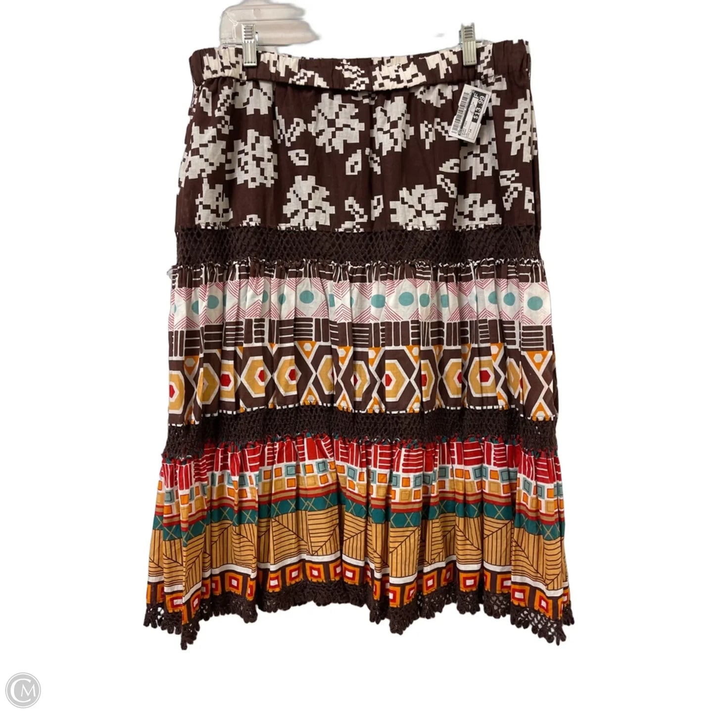 Skirt Midi By Eci In Brown, Size: 14
