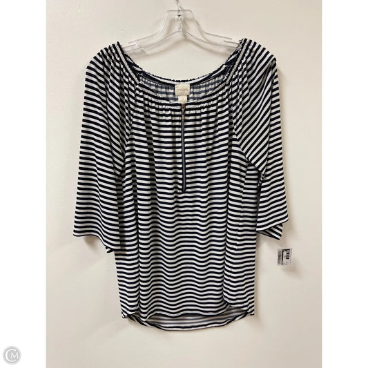 Top Long Sleeve By Chicos In Navy, Size: M