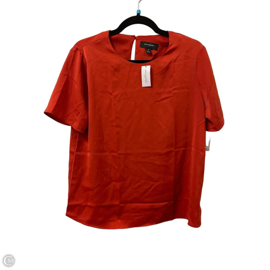 Top Short Sleeve By Banana Republic In Orange, Size: M