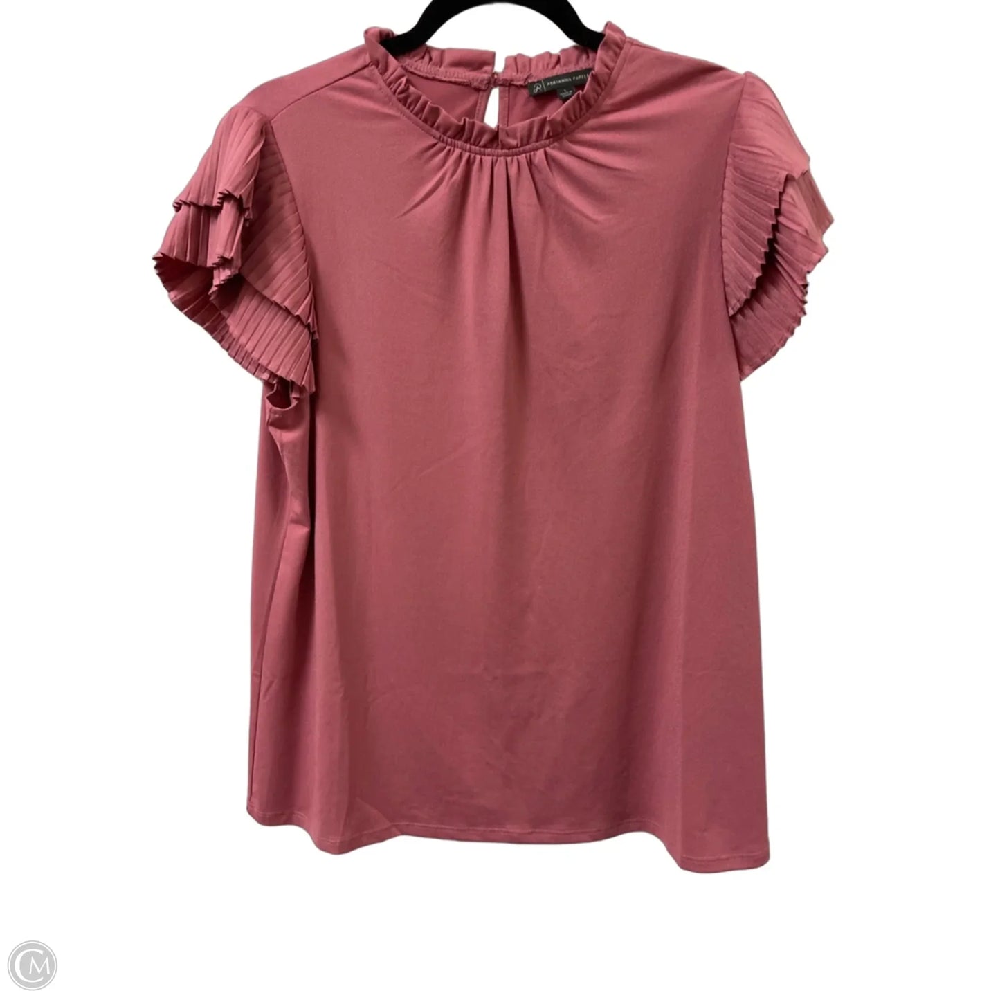 Top Short Sleeve By Adrianna Papell In Pink, Size: L