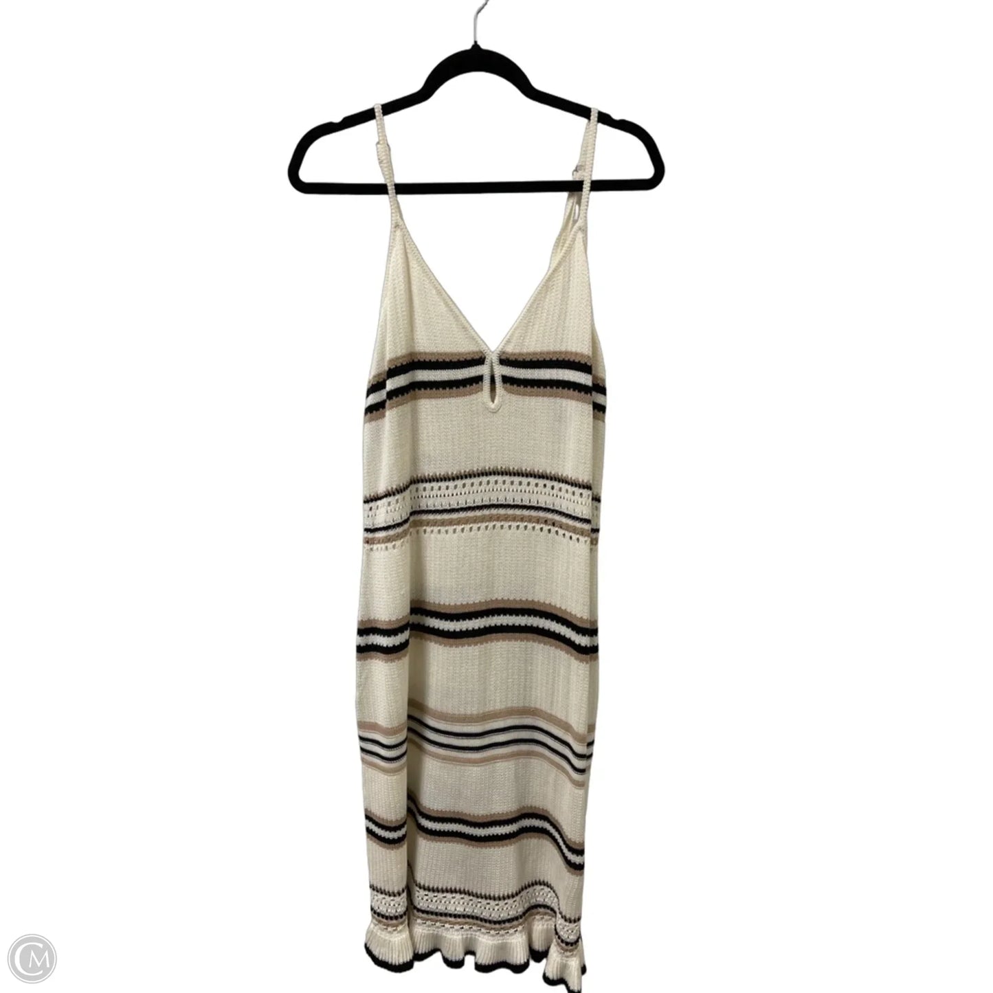 Dress Casual Midi By Clothes Mentor In Cream, Size: 1x